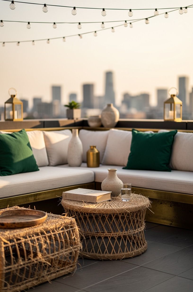 Wrap the terrace edge with built-in benches