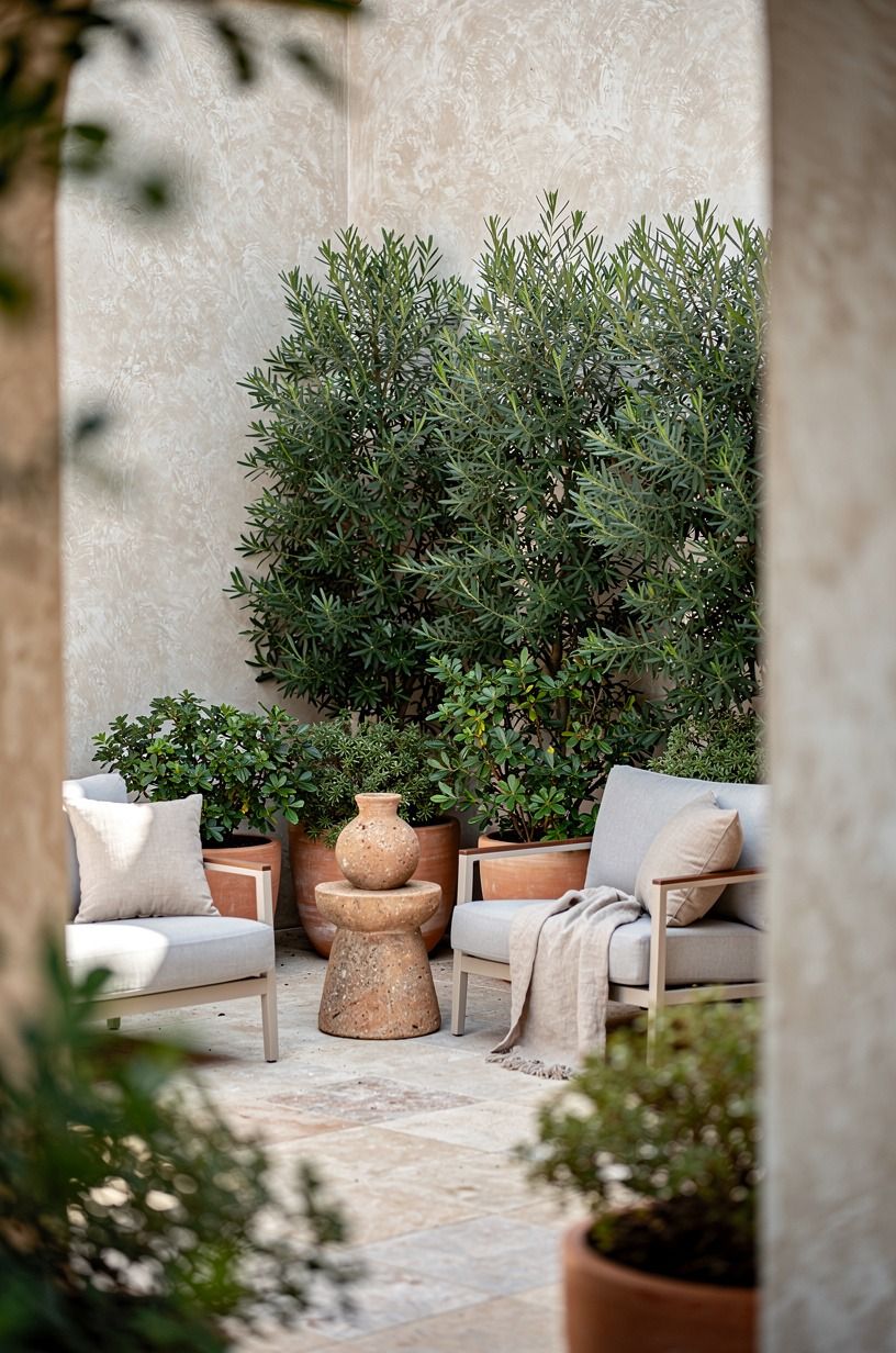 Build the Green Screen Effect with tall planters