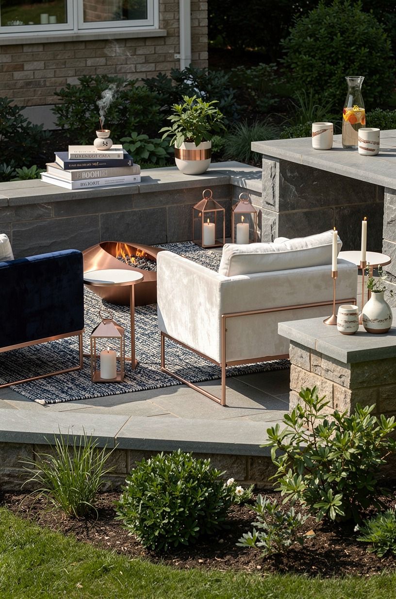 Finish your terraced landscaping with an evening ritual
