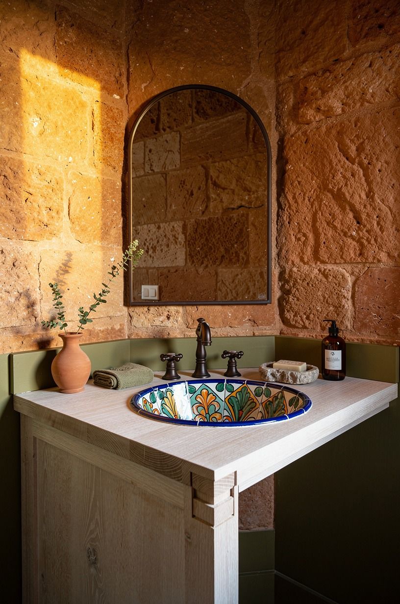 Start with a hand-painted Talavera sink