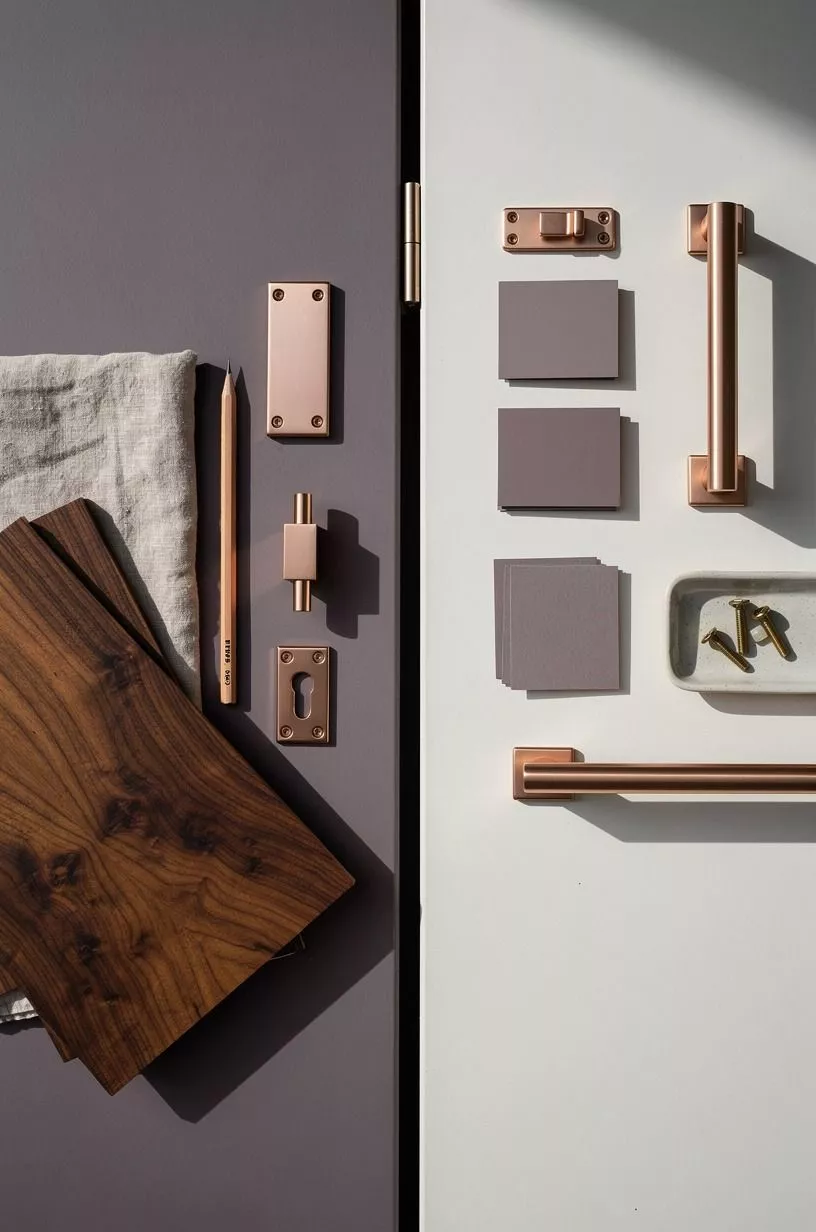 Paint the door trim the wall color