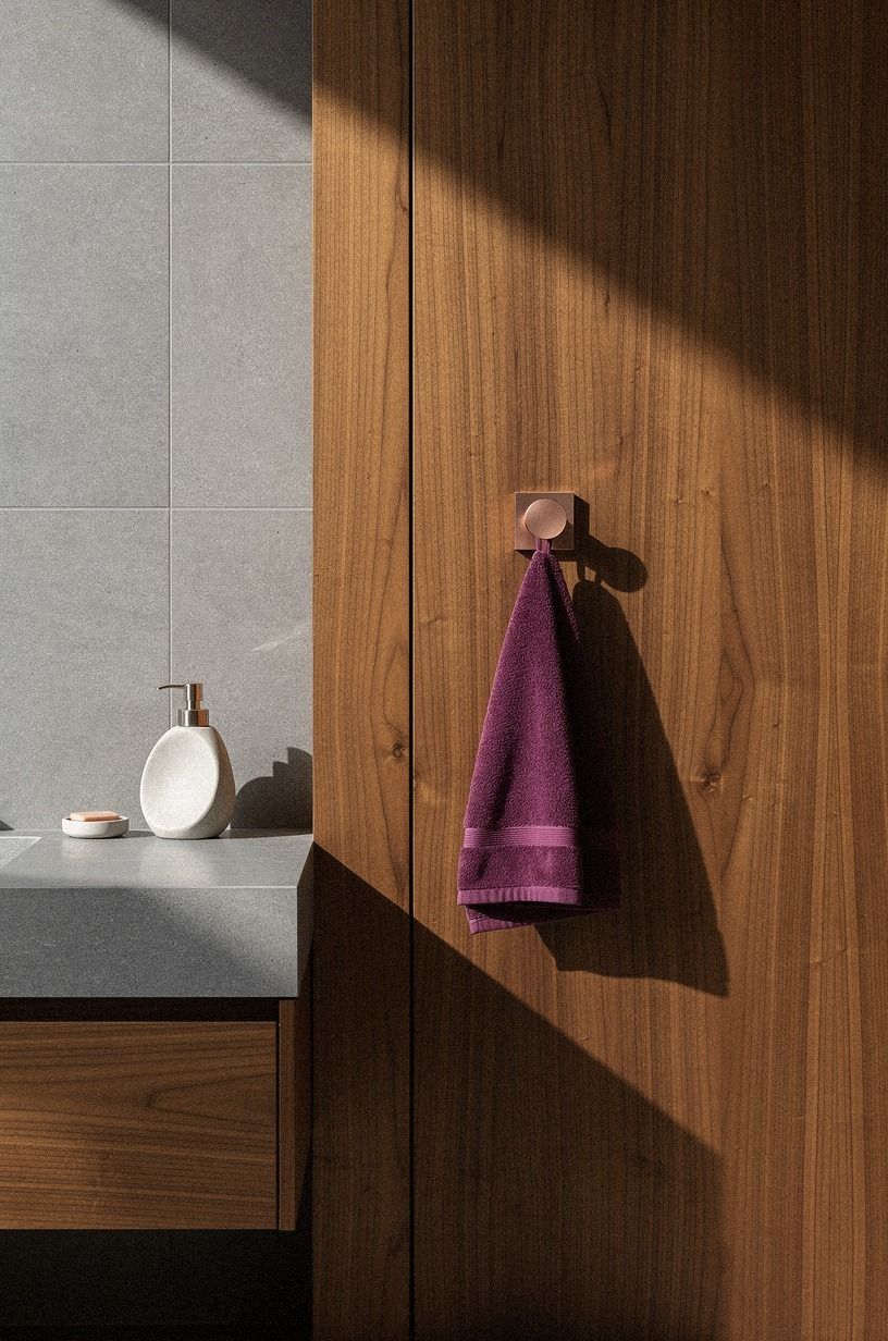 Hide the handle with a towel hook