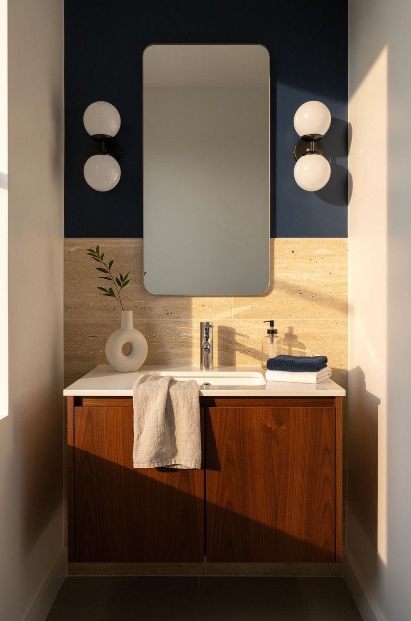 Swap bulky sconces for globe lights