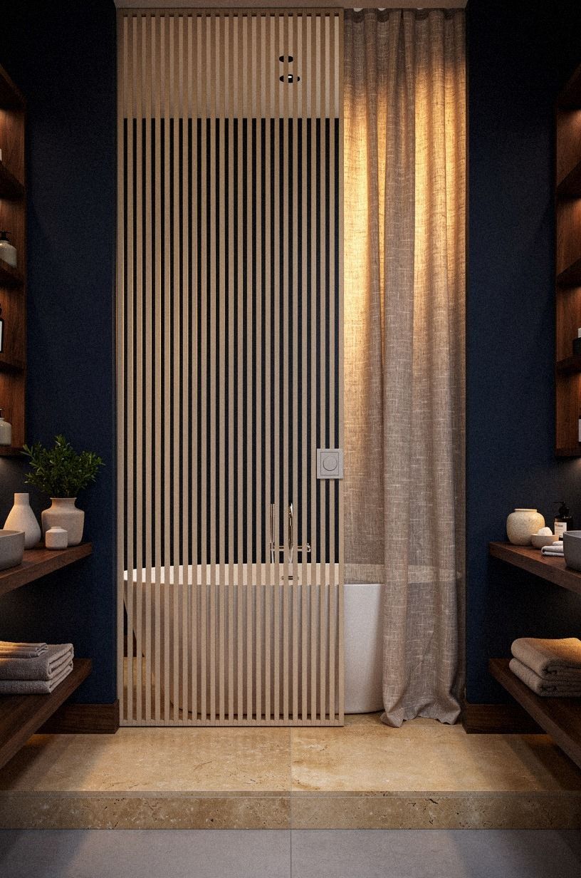 Run vertical slats across the opening