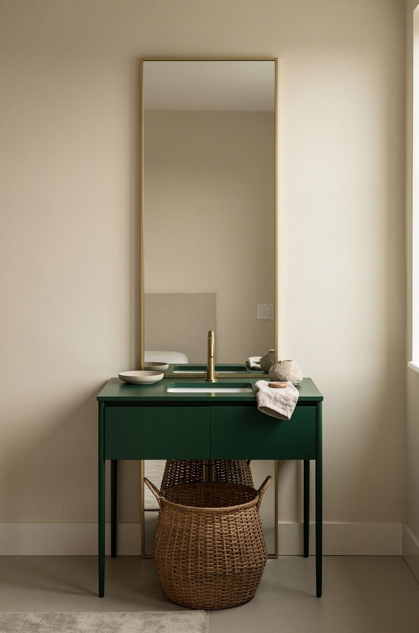 Add a mirror panel over the bathroom door