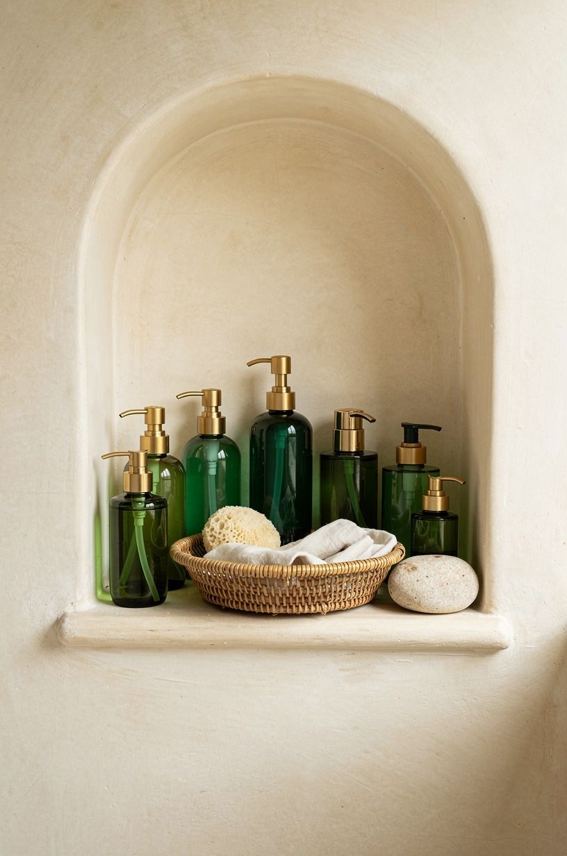 Build a plaster niche for bath oils