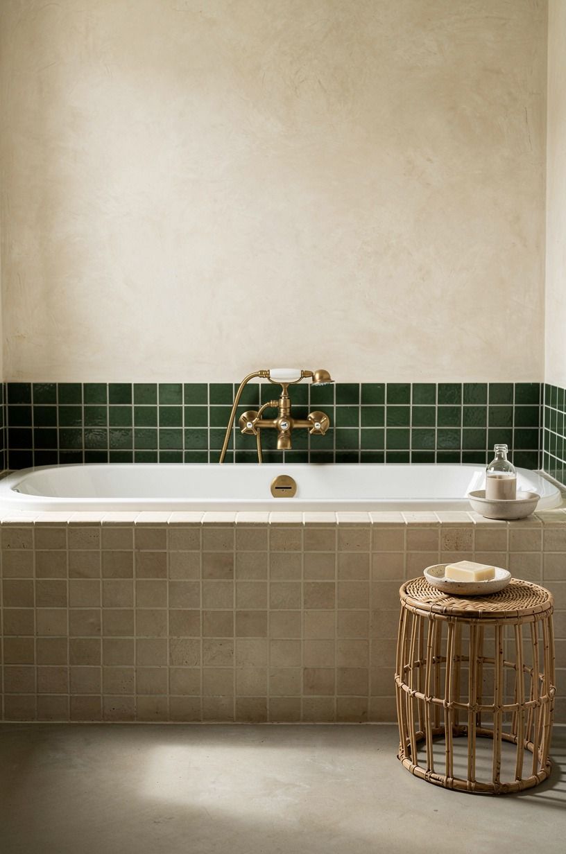 I framed the freestanding tub tile surround