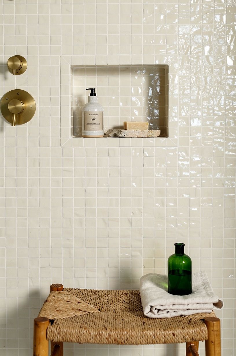 Wrap the niche in zellige tile