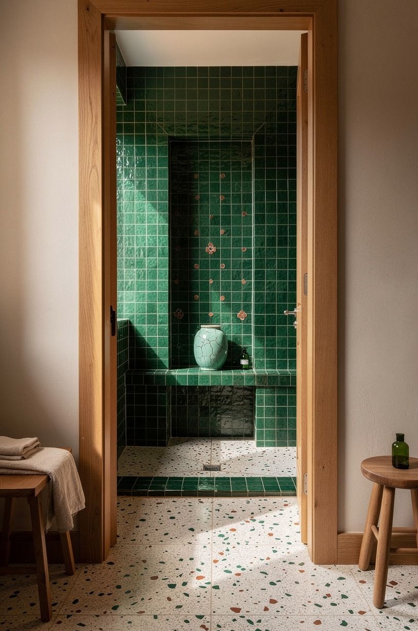 Frame the shower with zellige tile