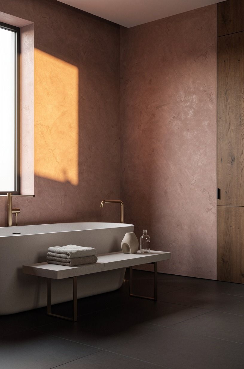 Float a bench beside the tub edge