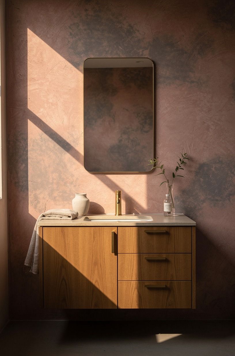 Add brass pulls with tapered midcentury lines
