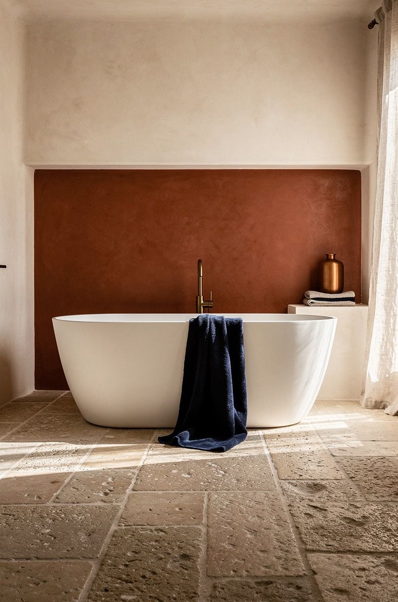 Bring in terracotta through a single accent wall