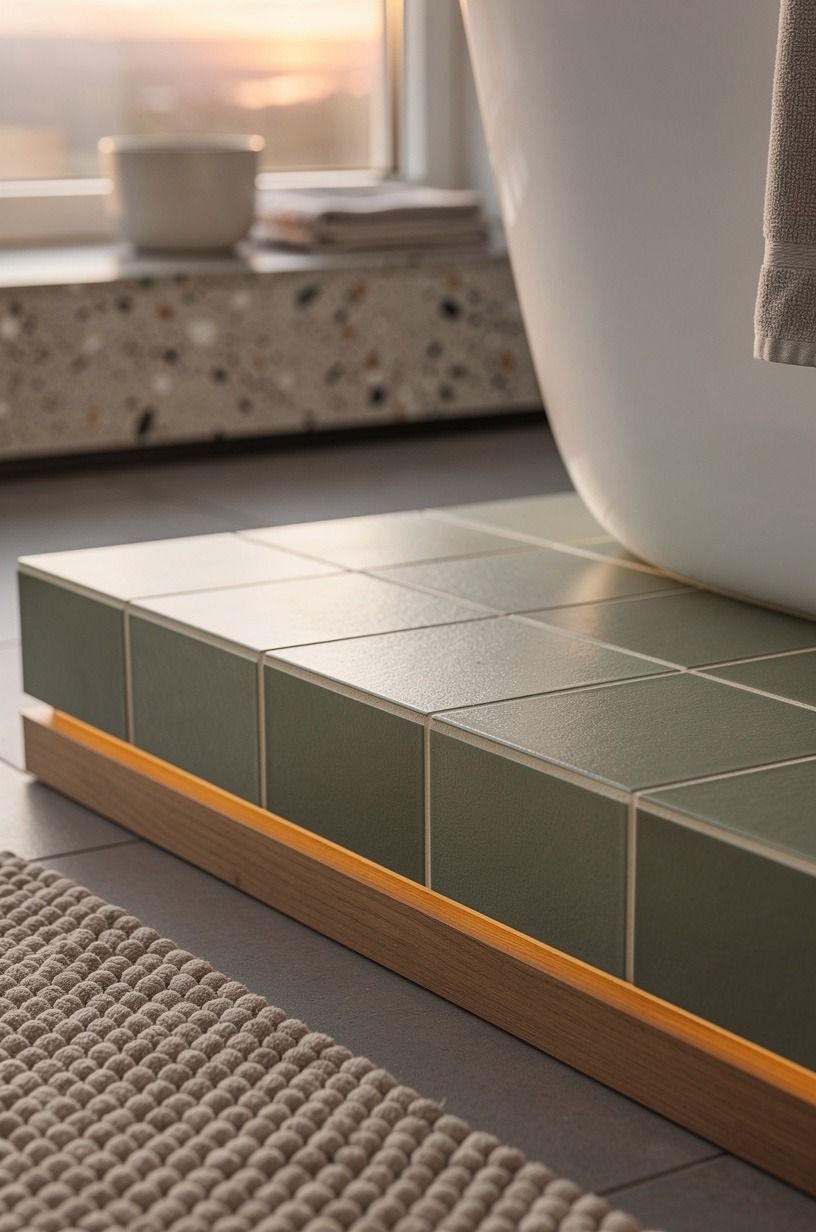 Raise the tub on a tiled platform