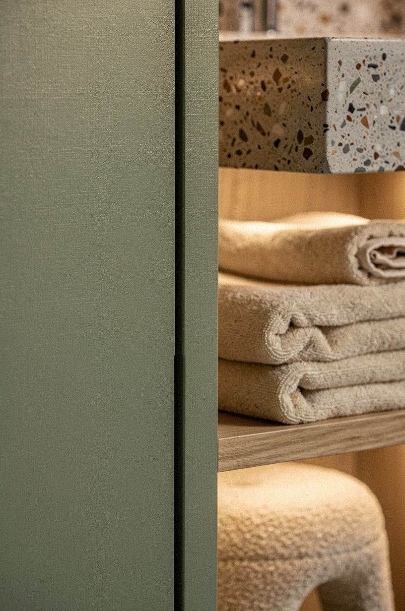 Turn the linen cabinet into a doorway
