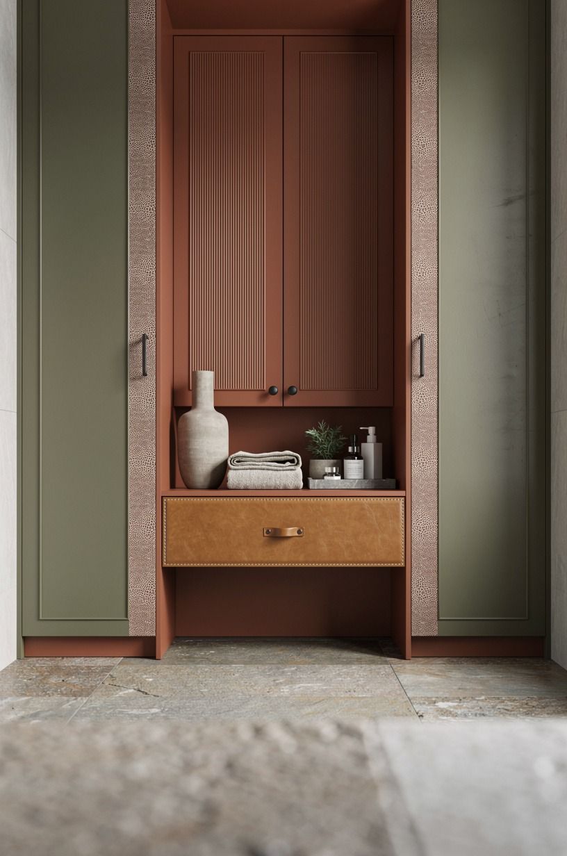 Frame the shower niche beside the door