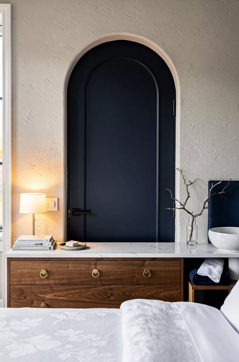 Build a towel wall over the doorway