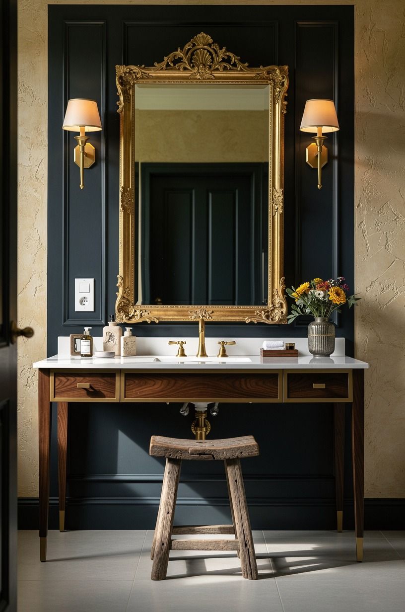 Bring in one vintage gold frame