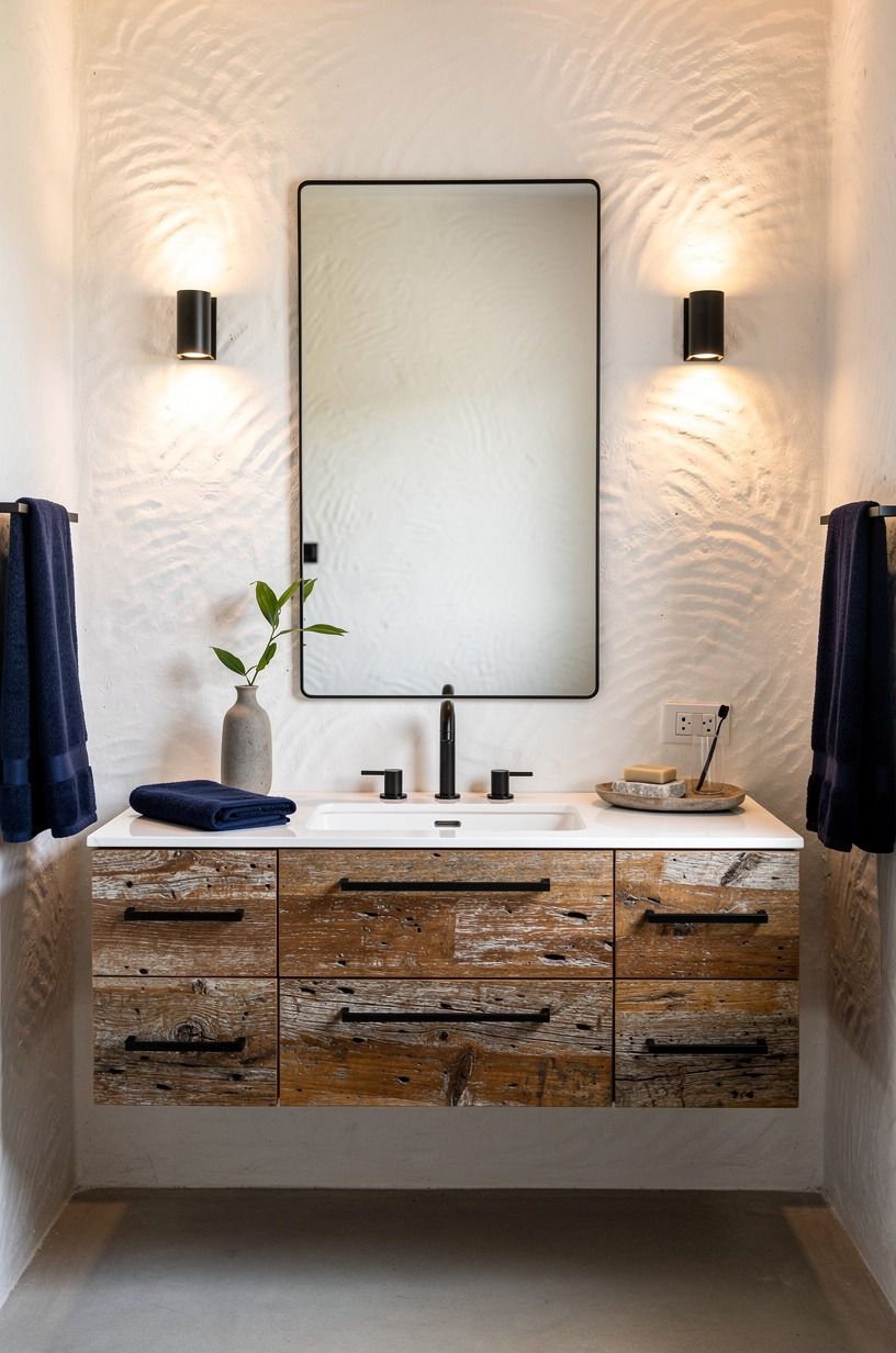 Add blackened bronze hardware for modern contrast (Bronze over brass when the room feels flat)