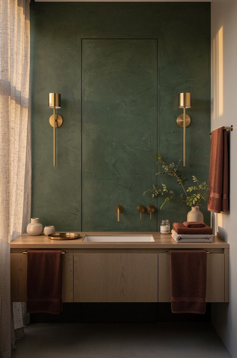 Wrap the powder room in one color