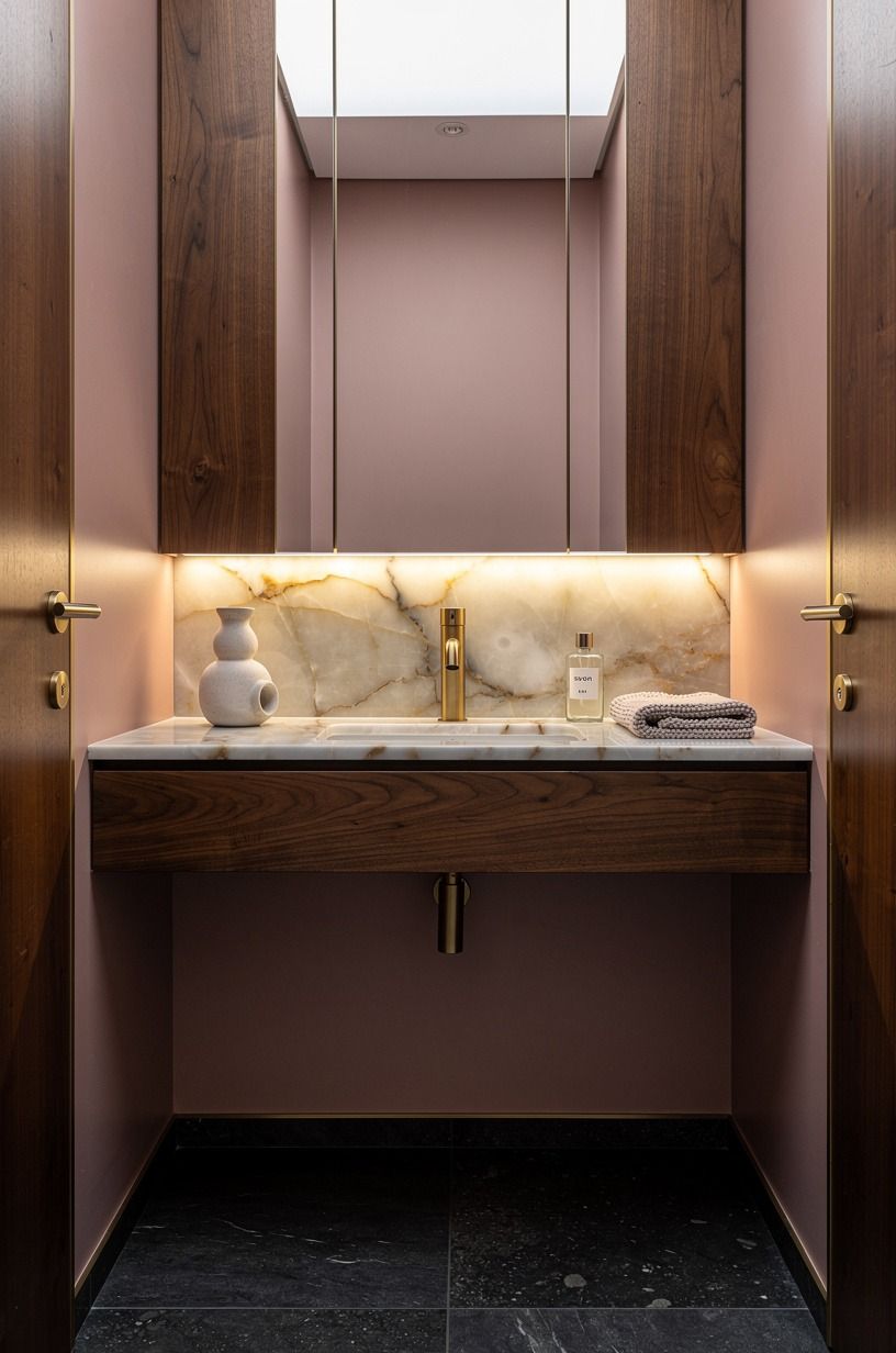 Bring Walnut In Through the Mirror and One Shelf