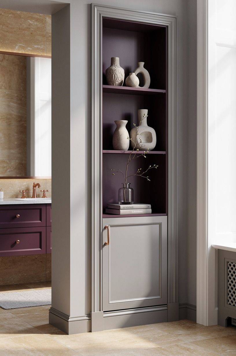 Build a slim niche instead of hanging a cabinet