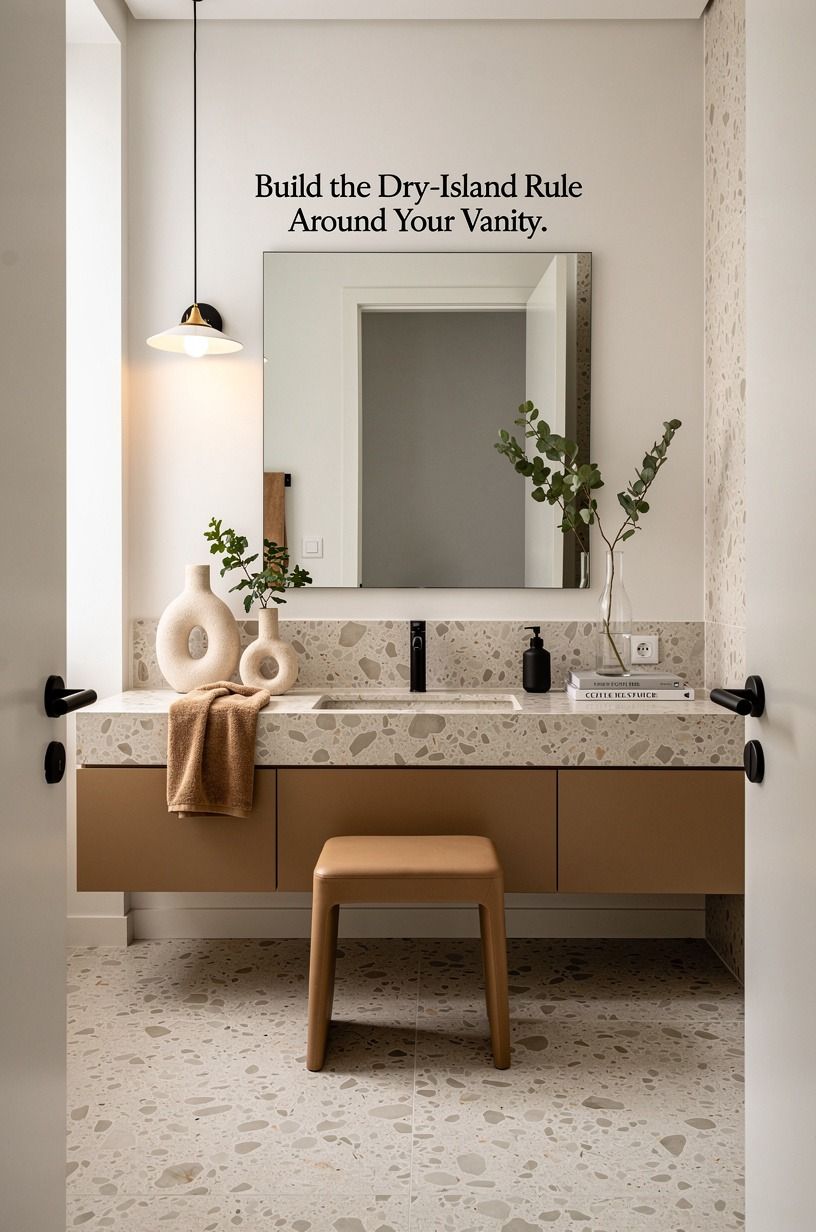 Build the Dry-Island Rule Around Your Vanity