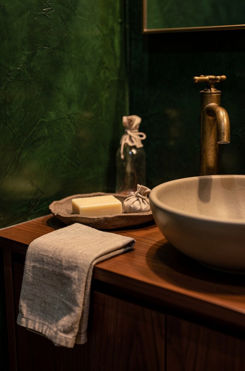 Can You Really Do Dark Green in a Tiny, Windowless Bathroom?