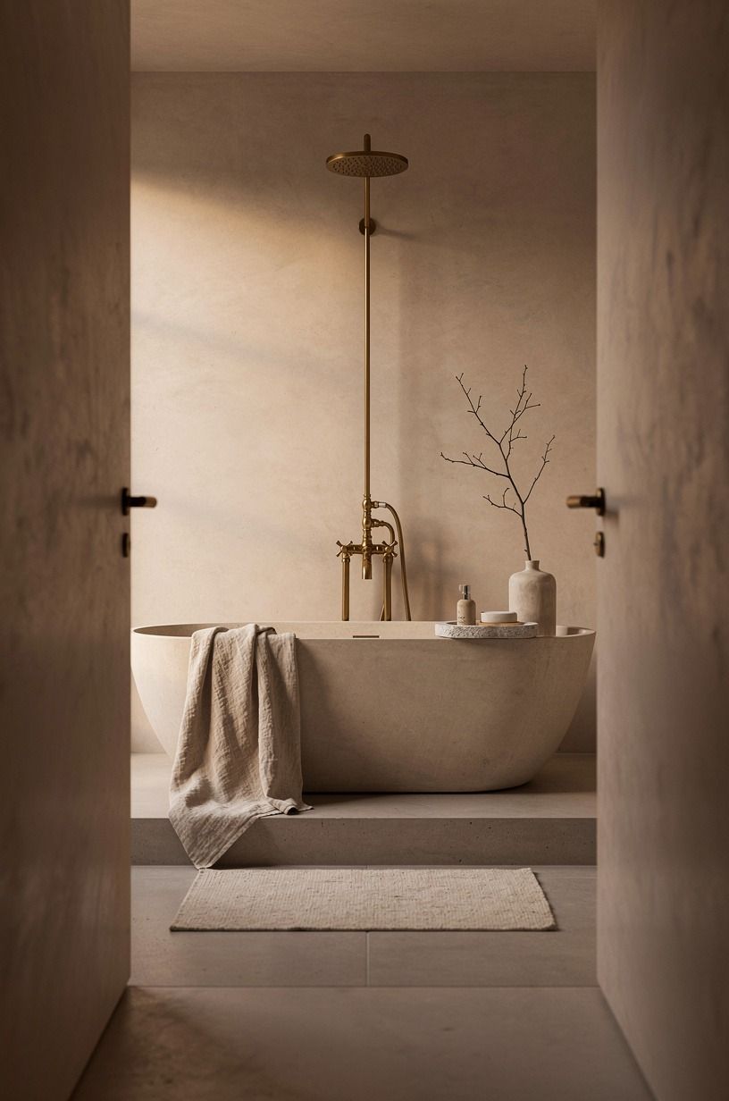 Drop the tub inside the shower zone