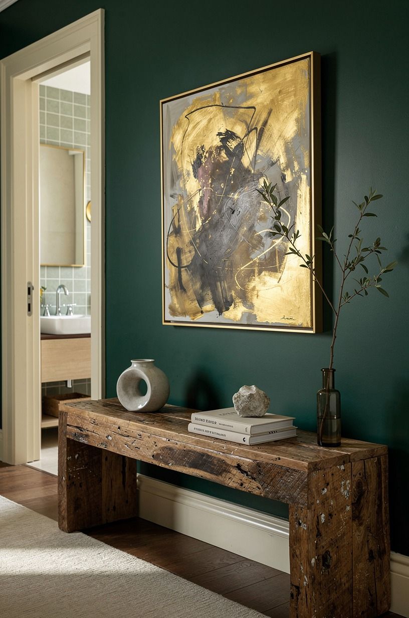 End the room with one piece of original art, not a print
