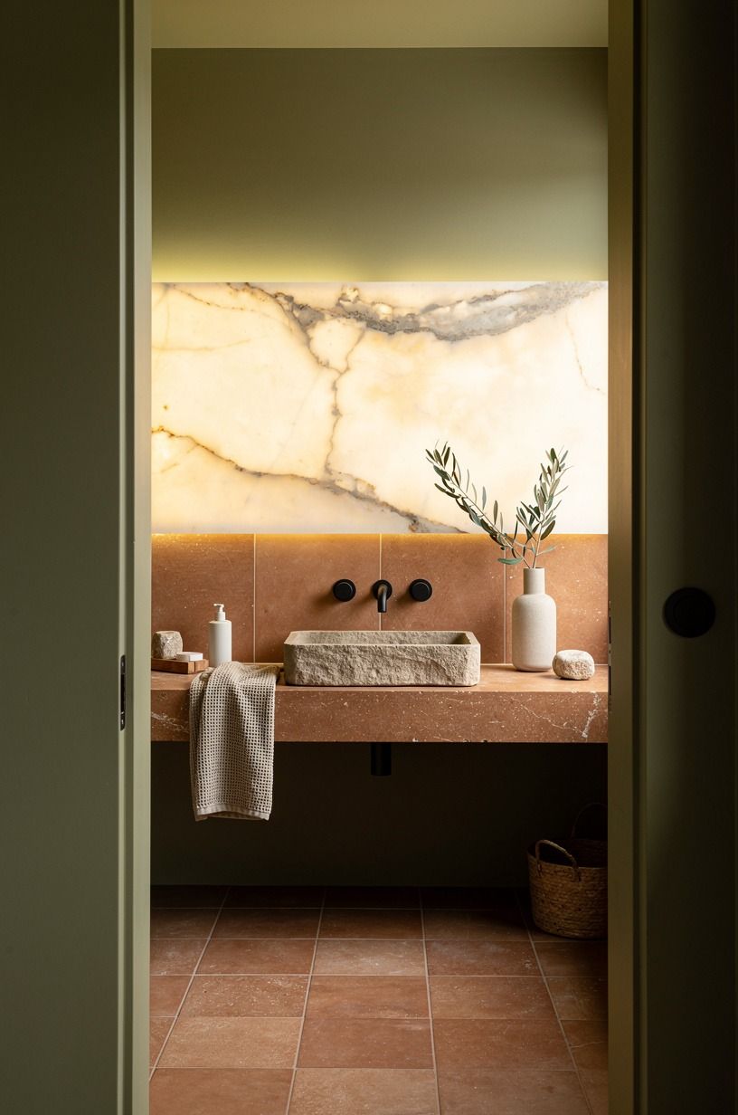 Keep the vanity at a comfortable working height
