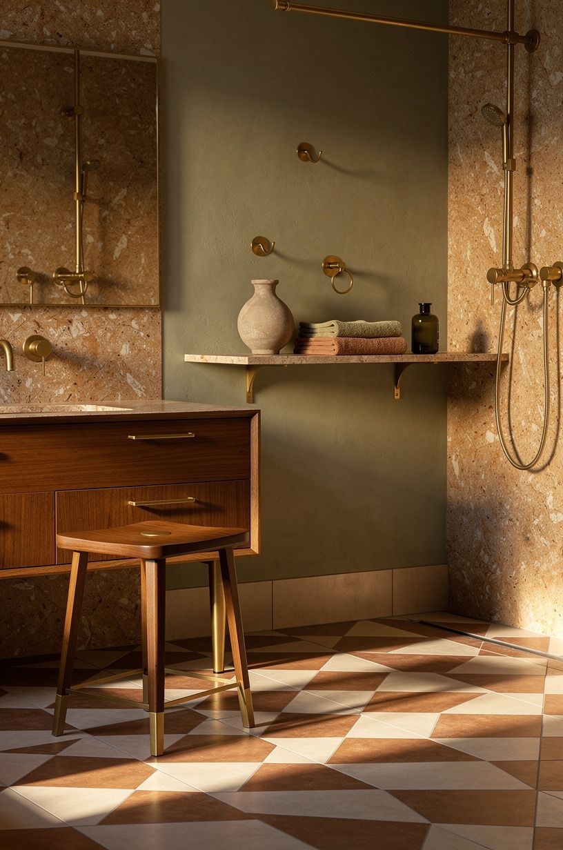 Lay a checkerboard floor with a little restraint