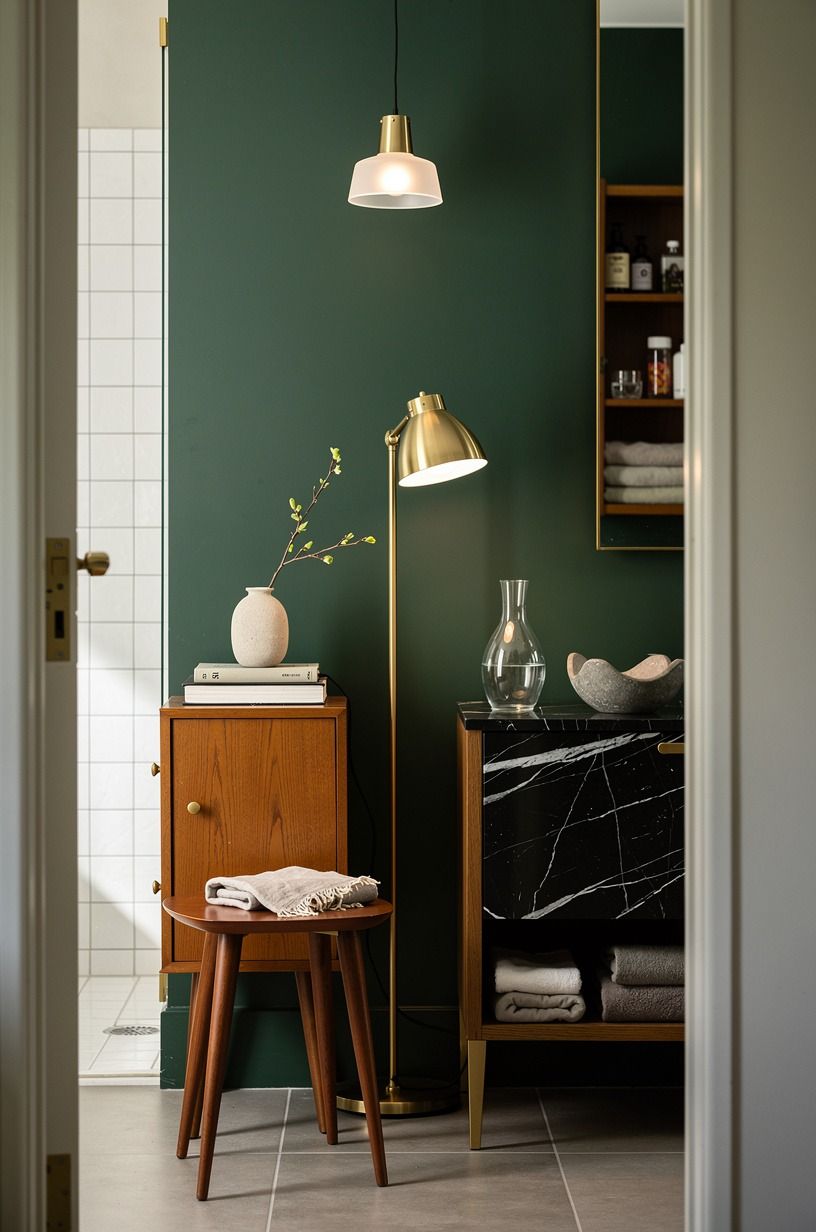 Mix vintage details with one clean-lined fixture