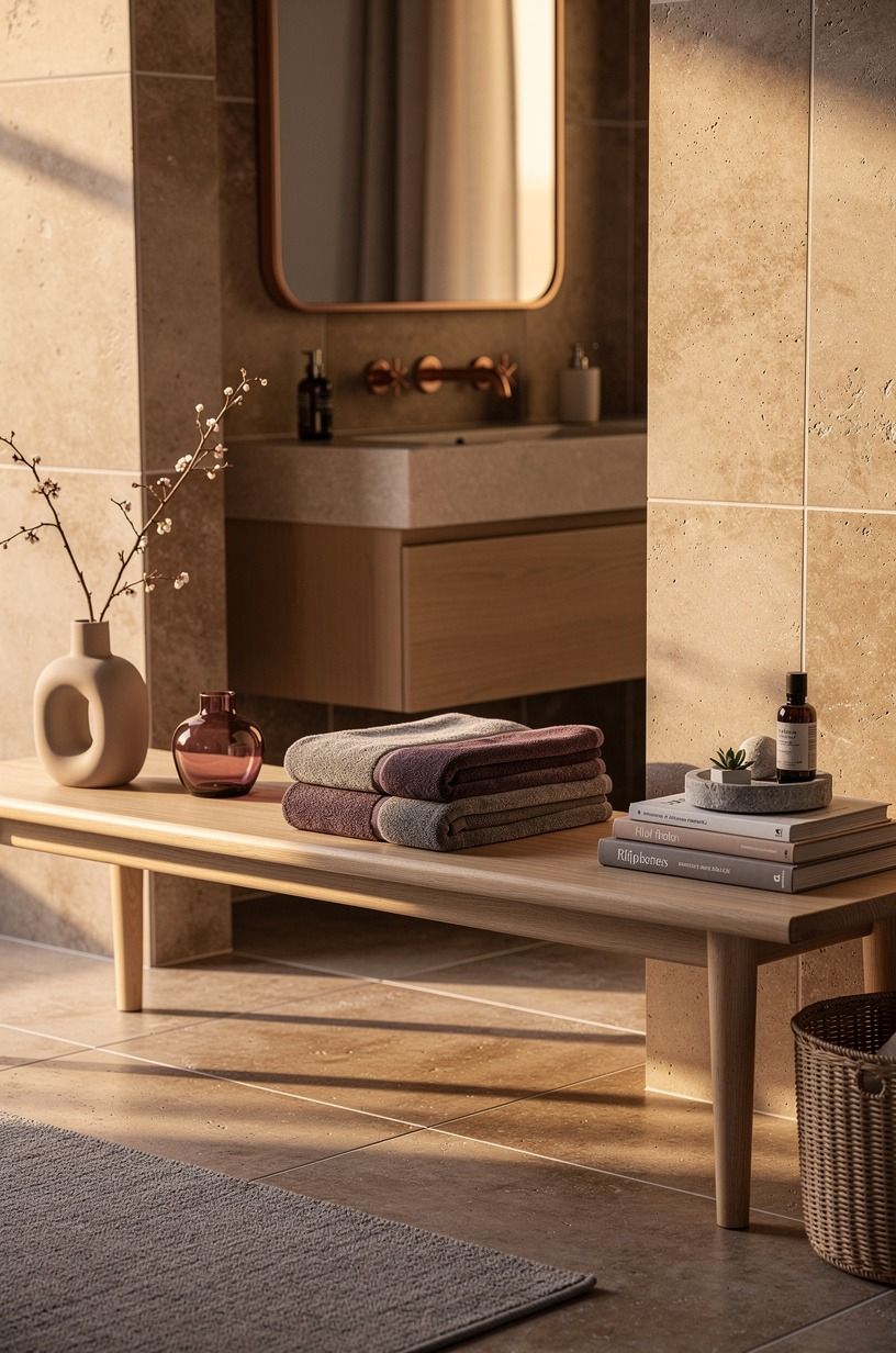 Pick warm grout over bright white grout