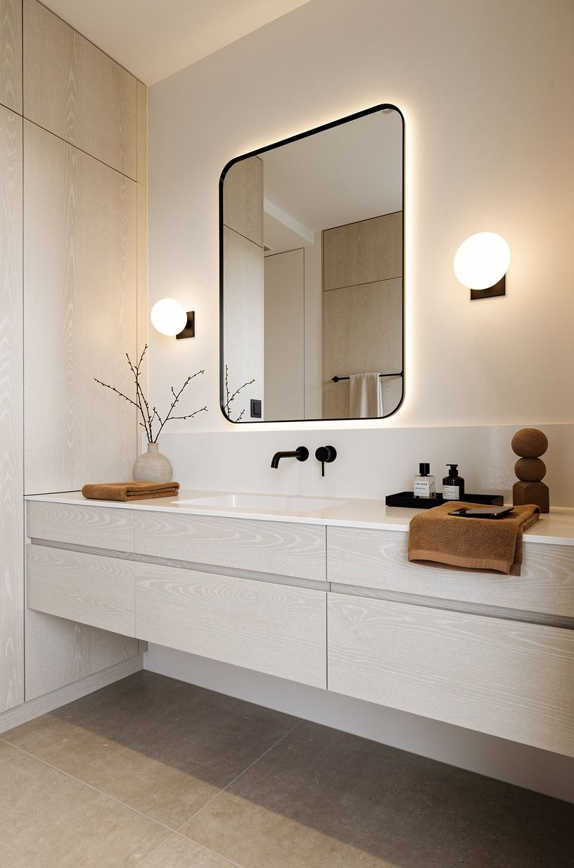 Swap the flat mirror for one with a real edge