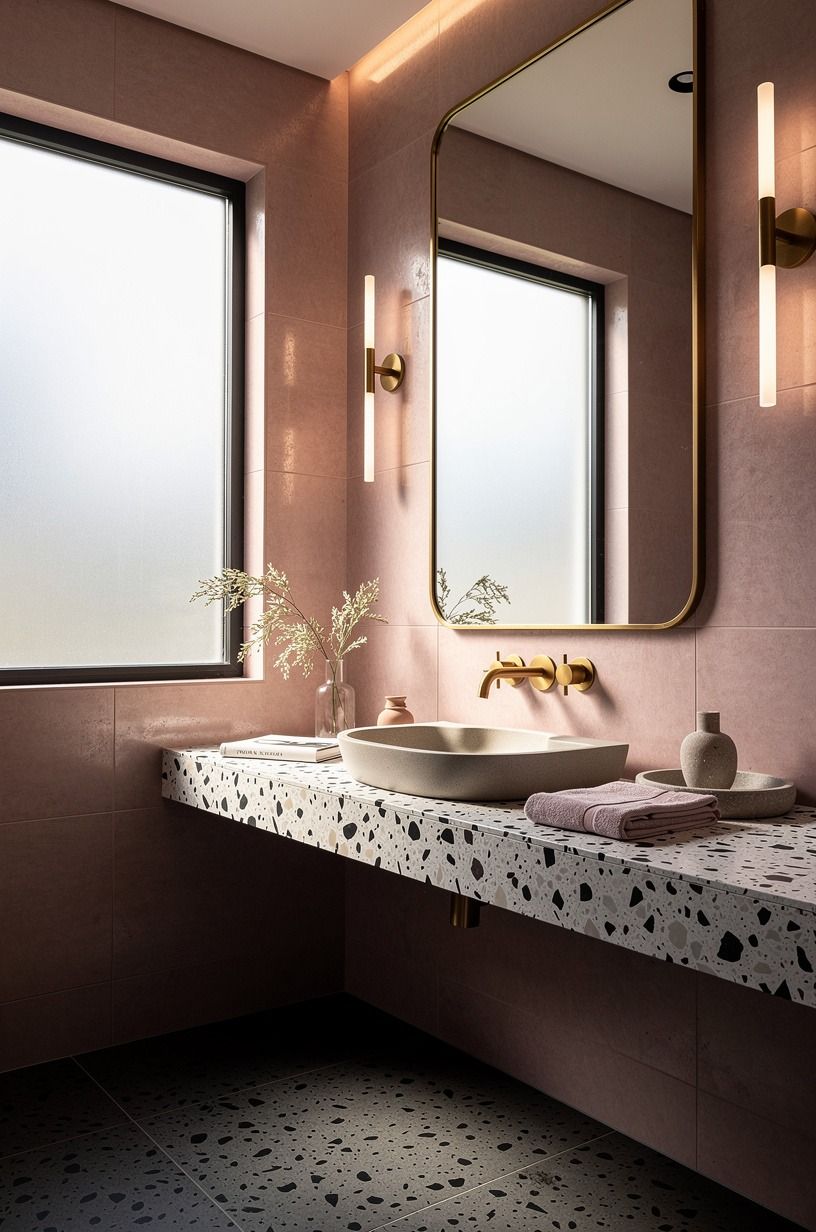 Why do most bathroom lights make the room feel clinical?