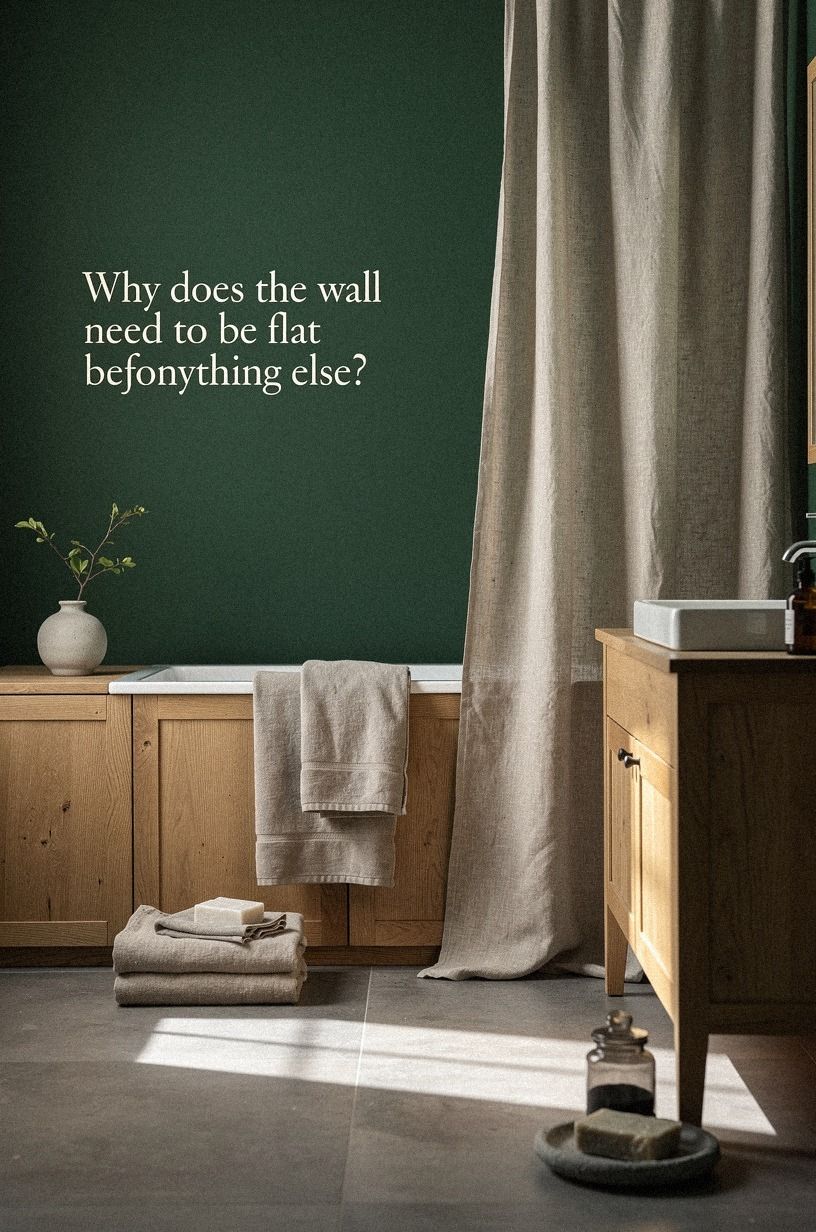 Why does the wall need to be flat before anything else?