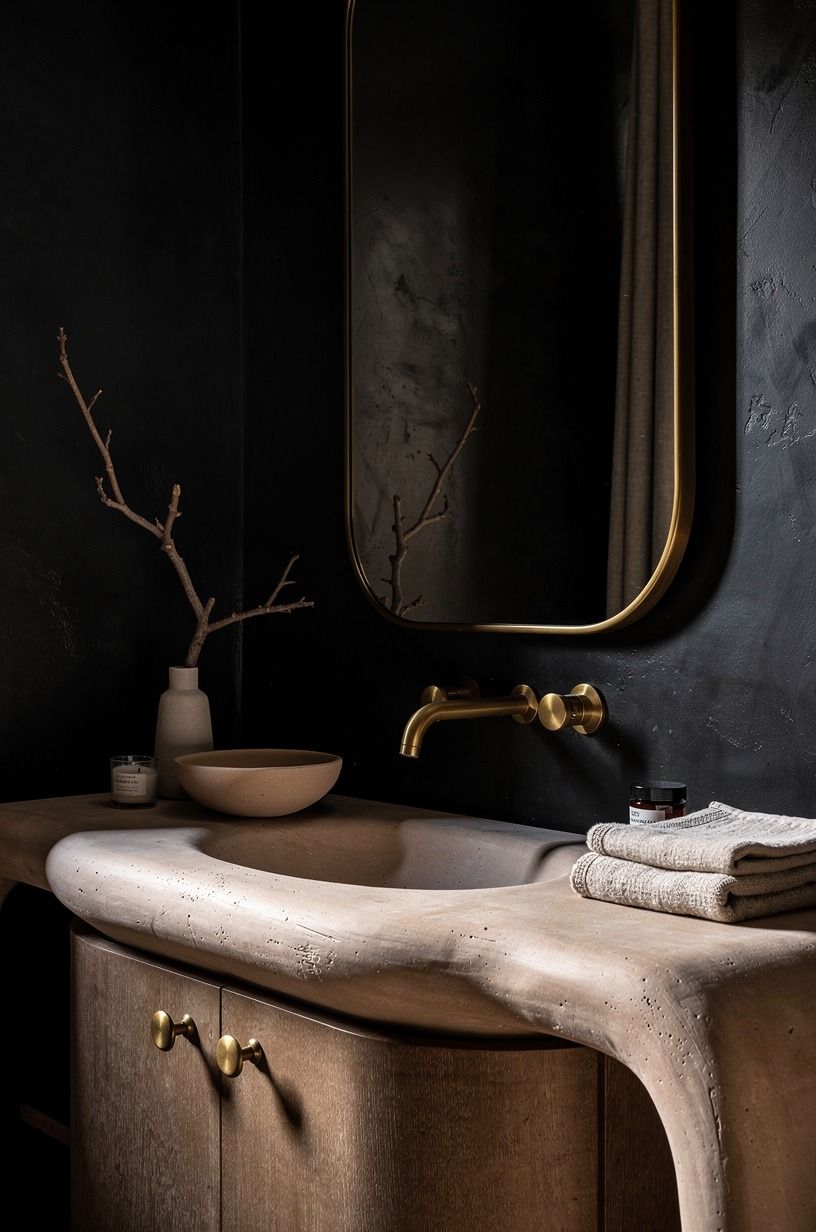 Why not use a dark guest bathroom color?