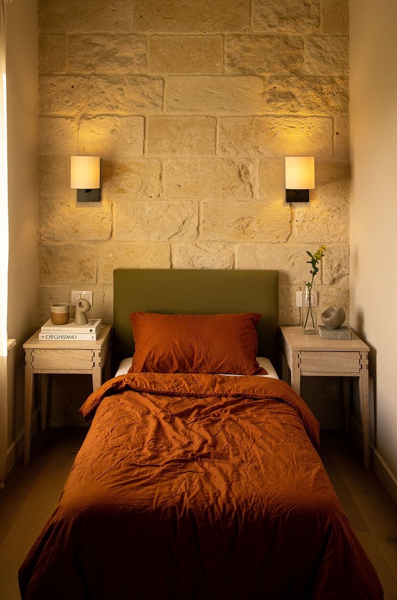 Mount wall sconces beside the bed