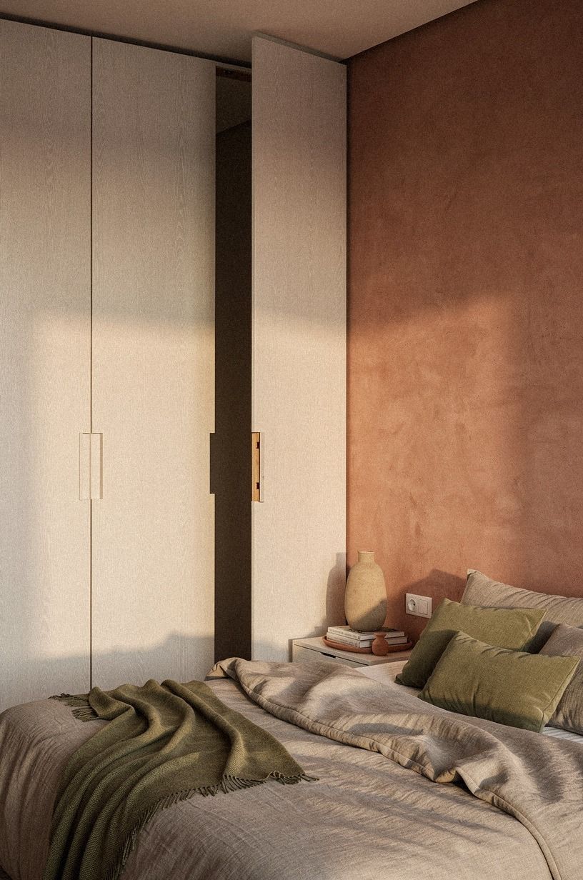 Start with full-height wall-matched wardrobe doors
