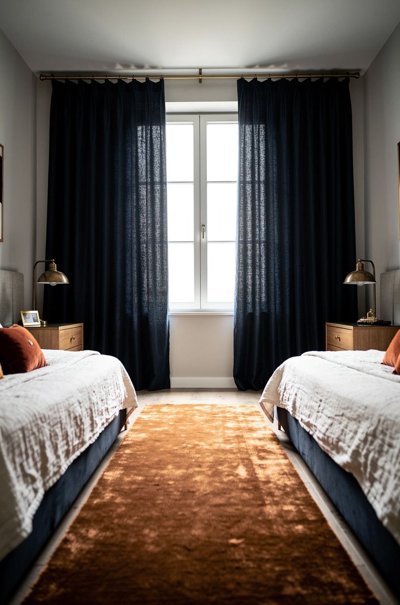 Frame the window with floor length curtains
