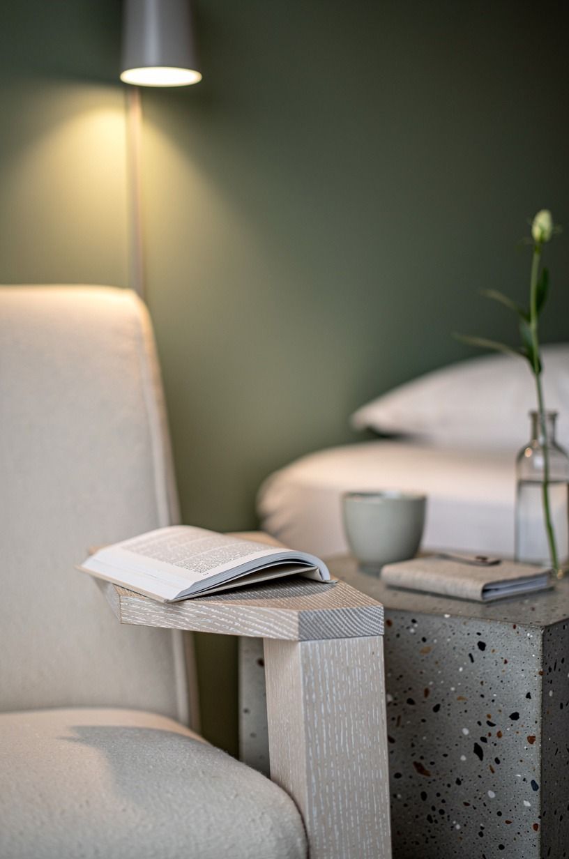 Angle a reading chair under a wall sconce