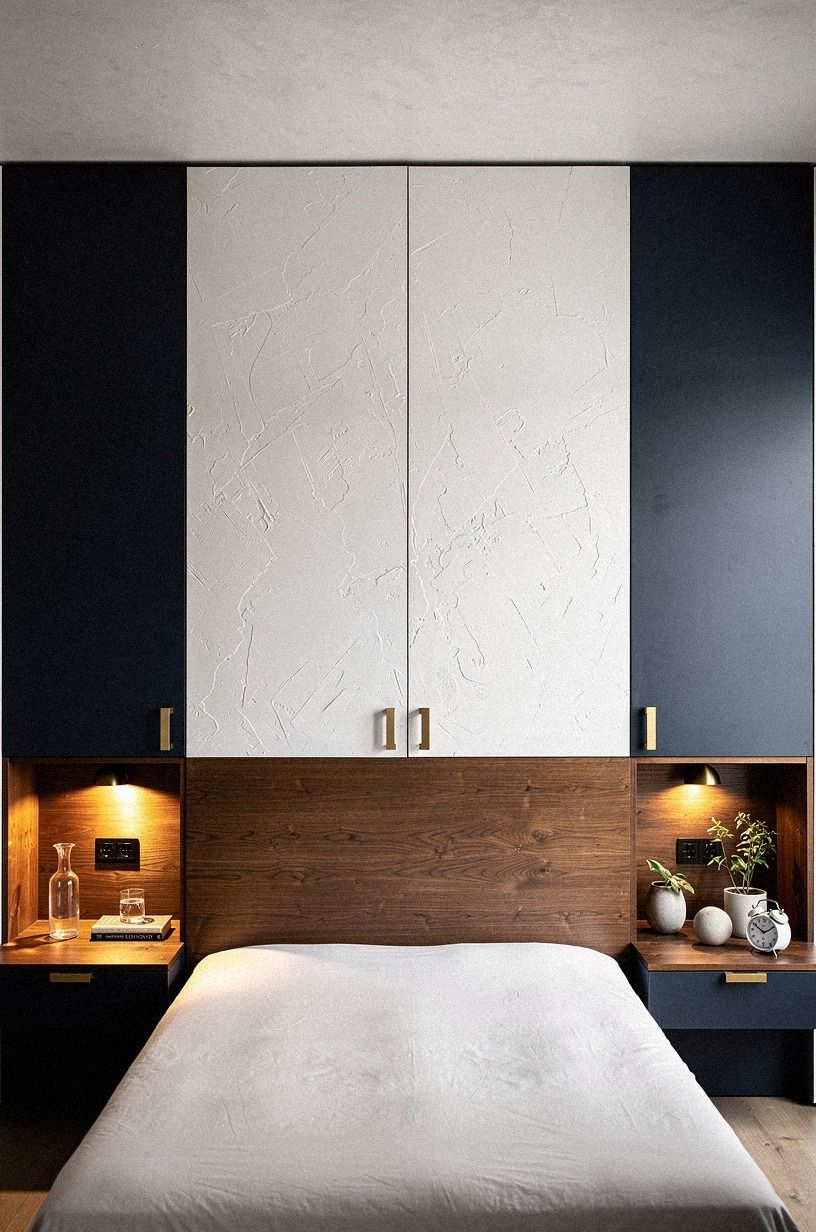 Finish with handle-free minimalist closet panels