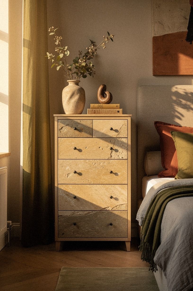 Use a slim 6-drawer dresser instead of a wide 4-drawer