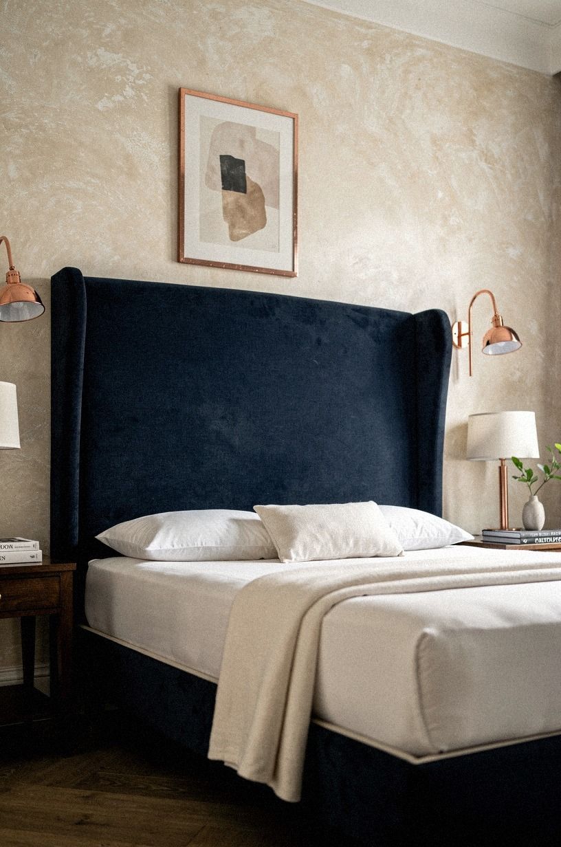 Why a tall headboard changes how small the bed looks