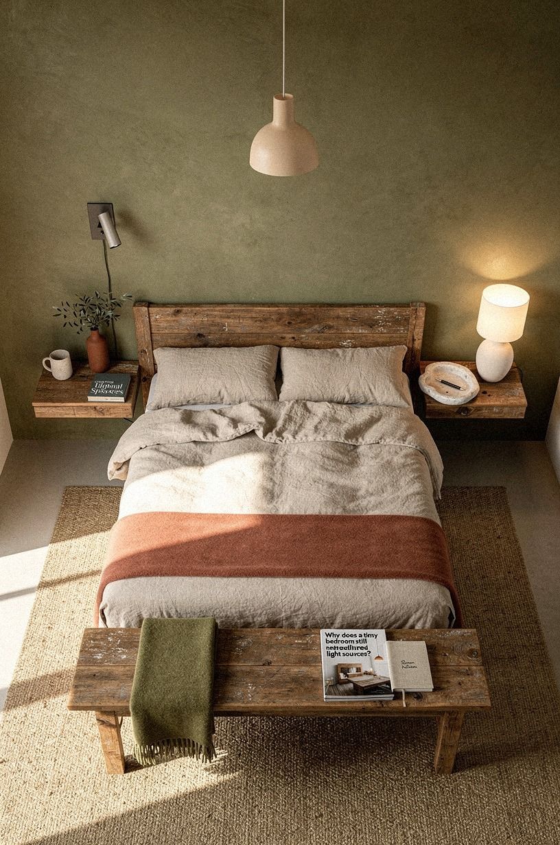 Why does a tiny bedroom still need three light sources?