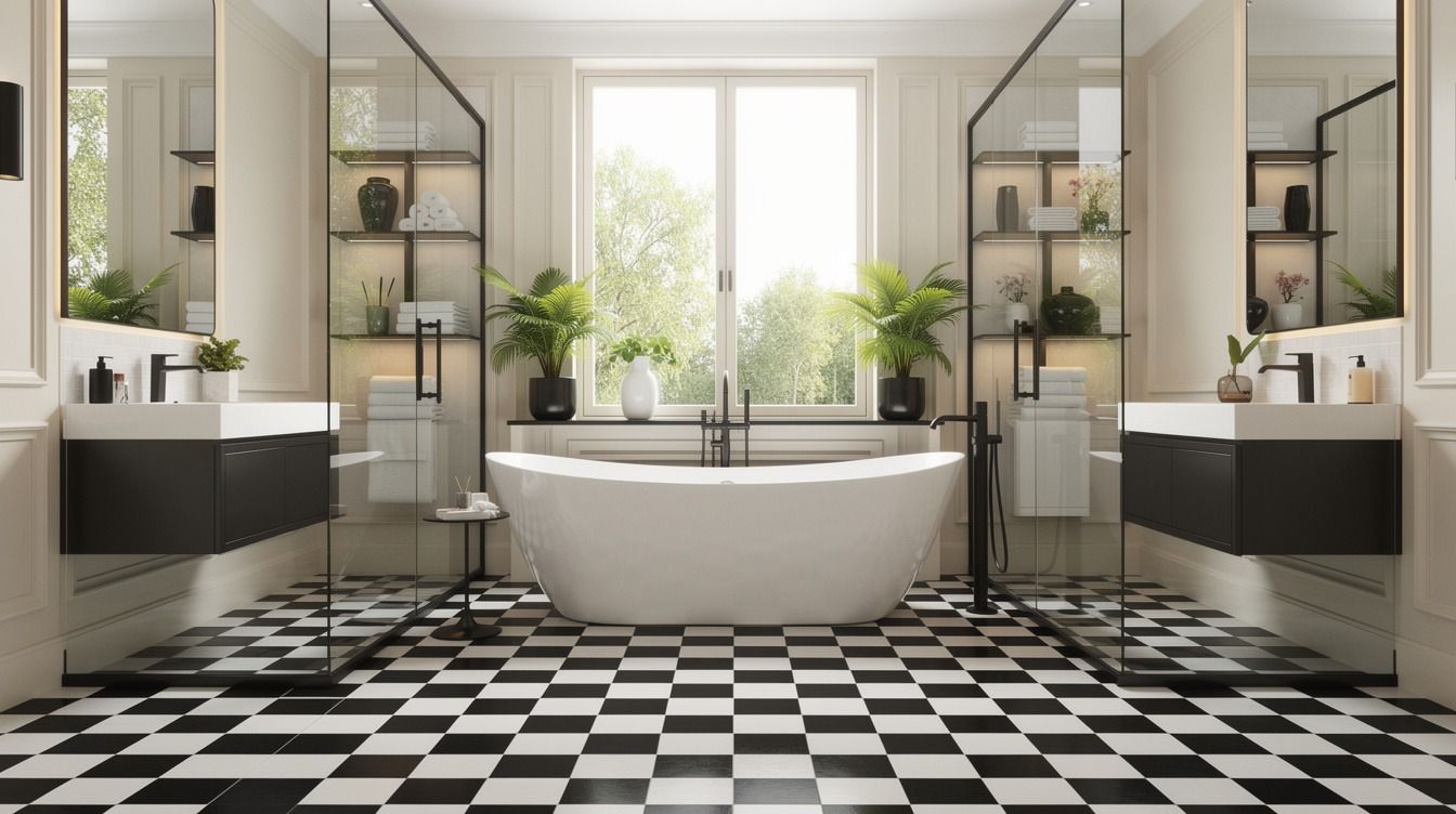 17 Black and White Tile Bathroom Ideas That Make Contrast Feel Expensive
