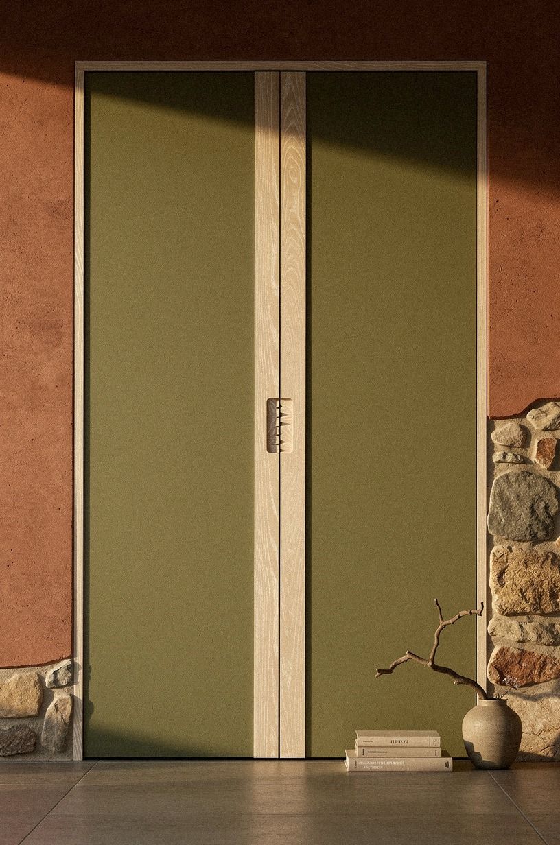Paint closet doors into the wall color