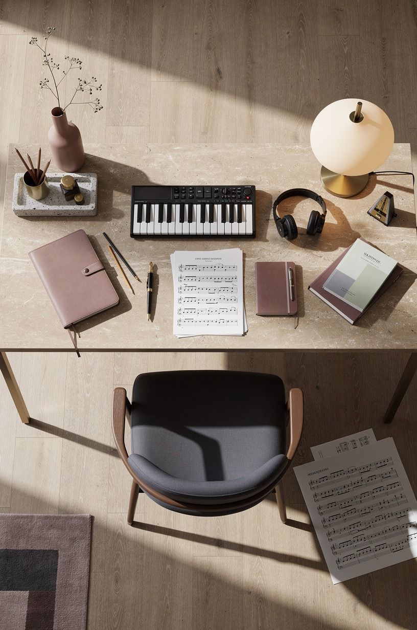 Anchor your music composer studio with one working wall