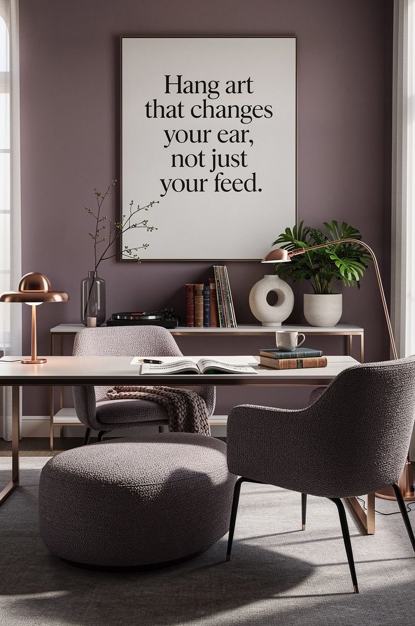 Hang art that changes your ear, not just your feed