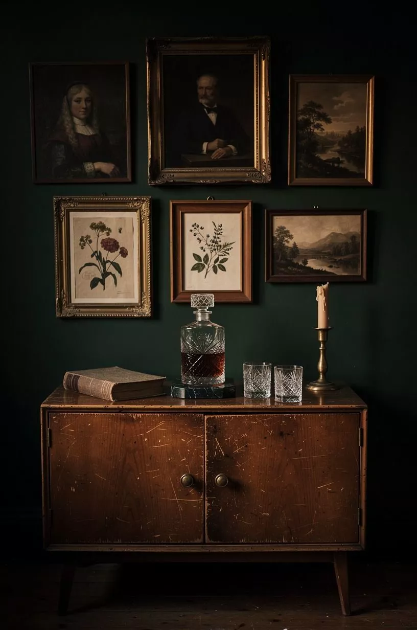 Hang art at eye level, not above the mantel